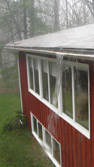 Downpour of Rain on Gutter.